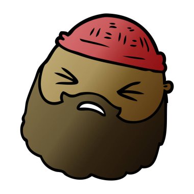 çizgi film sakallı erkek yüz