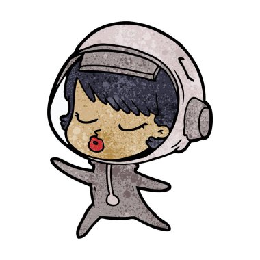 çizgi film güzel astronot kız