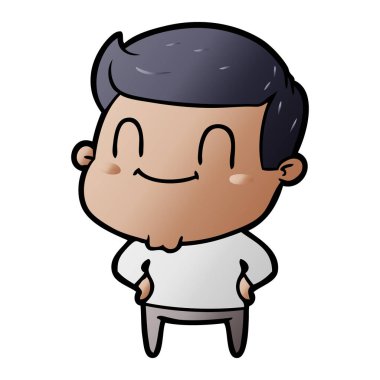 vektör çizim karikatür mutlu adam
