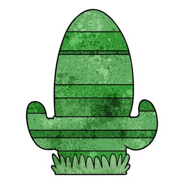 Çizgi film kaktüsünün vektör çizimi