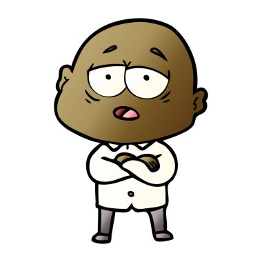 yorgun kel adam çizgi film