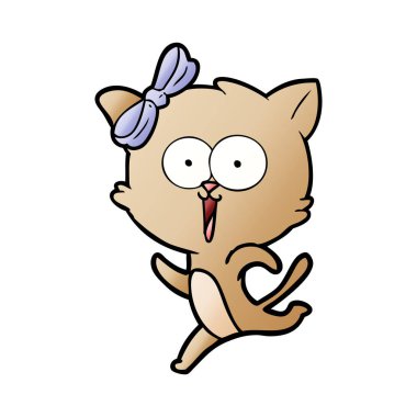 Çizgi film kedisinin vektör çizimi