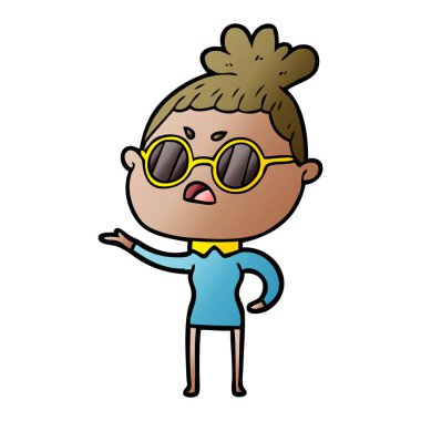 vektör çizim karikatür rahatsız kadın