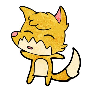 Çizgi film tilkisinin vektör çizimi