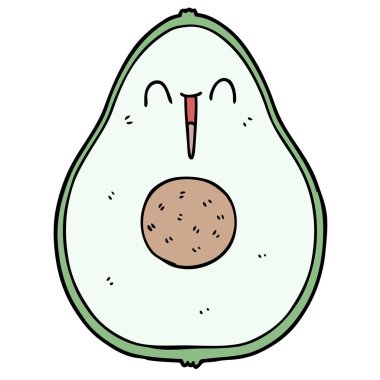 vektör çizim karikatür avokado