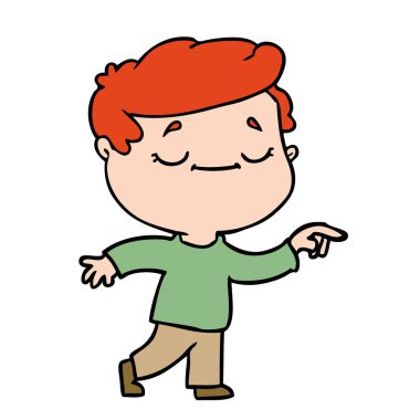 vektör çizim karikatür huzurlu adam