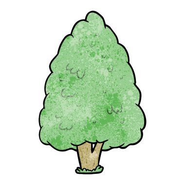 Çizgi film ağacının vektör çizimi