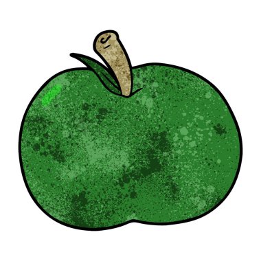 Çizgi film elmasının vektör illüstrasyonu