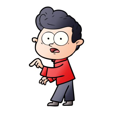 vektör çizim karikatür bakan adam