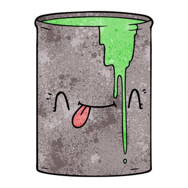 vektör çizim karikatür zehirli atık