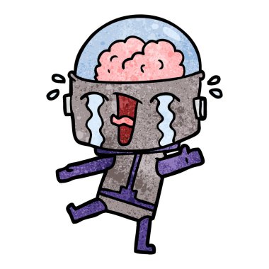 Çizgi film robotunun vektör çizimi