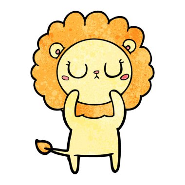 Çizgi film aslanının vektör çizimi