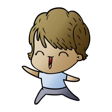 vektör çizim karikatür komik kadın