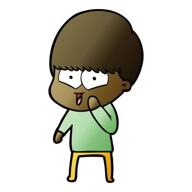 vektör çizim karikatür mutlu çocuk