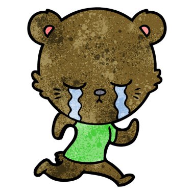 çizgi film ayı çalışan ağlıyor 