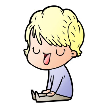 vektör çizim karikatür kadın söz