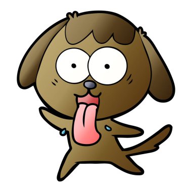 Çizgi film köpeğinin vektör çizimi