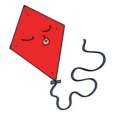 vektör çizim karikatür uçurtma