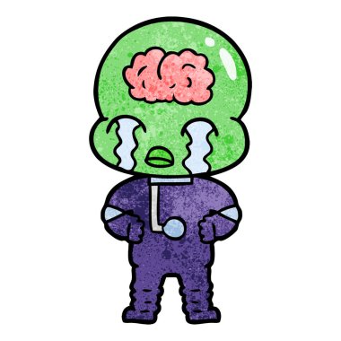 büyük beyin uzaylı ağlıyor çizgi film