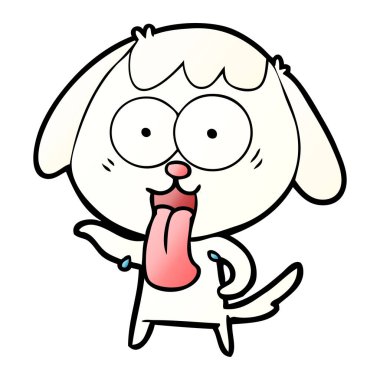 Çizgi film köpeğinin vektör çizimi