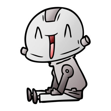 Çizgi film robotunun vektör çizimi