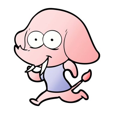 Çizgi film filinin vektör illüstrasyonu