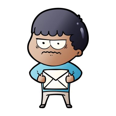 vektör çizim karikatür dostum rahatsız