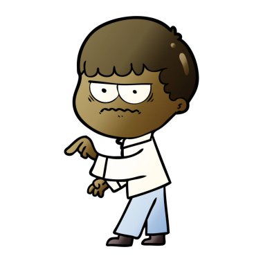 Çizgi film adamı vektör illüstrasyonu 