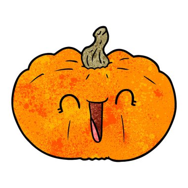 Çizgi film balkabağının vektör çizimi