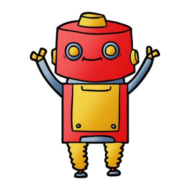 Çizgi film robotunun vektör çizimi