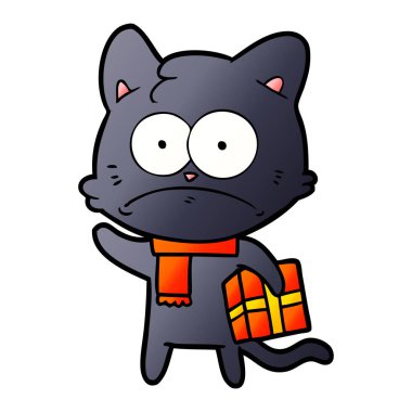 Çizgi film kedisinin vektör çizimi