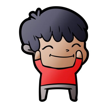 vektör çizim karikatür mutlu çocuk