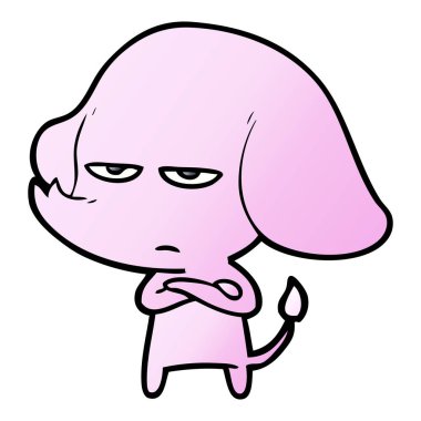 vektör çizim rahatsız çizgi fil