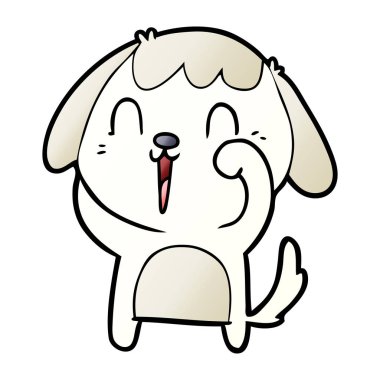 Çizgi film köpeğinin vektör çizimi