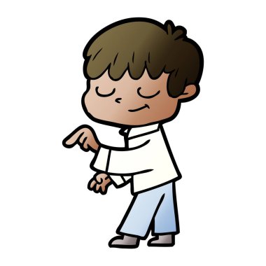 vektör çizim karikatür mutlu çocuk