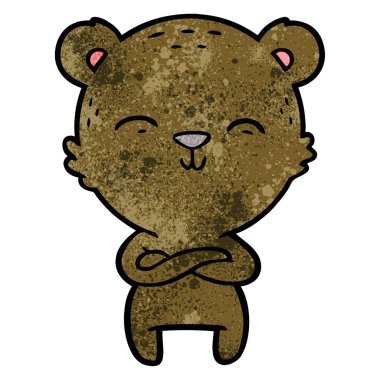 mutlu emin karikatür ayı