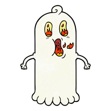 çizgi film hayalet yanan gözleri ile