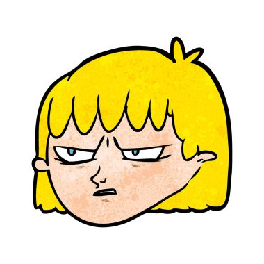 vektör çizim karikatür kızgın kadın