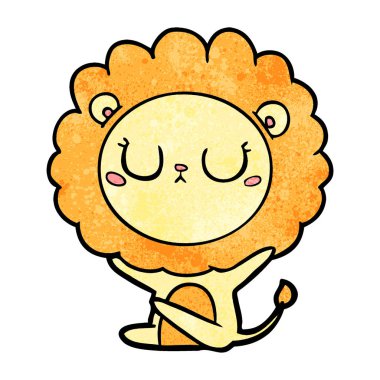 Çizgi film aslanının vektör çizimi