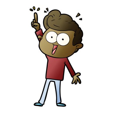 vektör çizim karikatür bakan adam