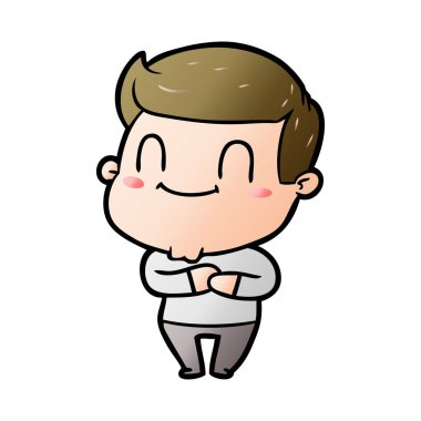 vektör çizim karikatür mutlu adam