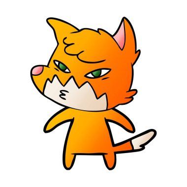 Çizgi film tilkisinin vektör çizimi