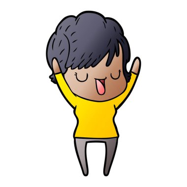 vektör çizim karikatür kadın söz