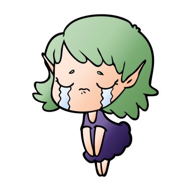 çizgi film ağlayan elf kızı