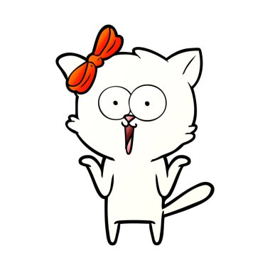 Çizgi film kedisinin vektör çizimi