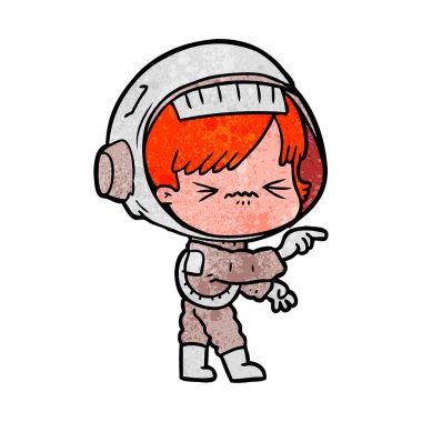 kızgın çizgi film alan kız