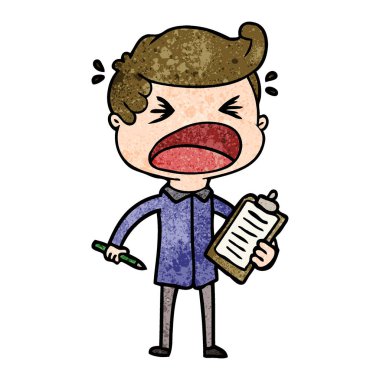 vektör çizim karikatür bağırarak satıcısı