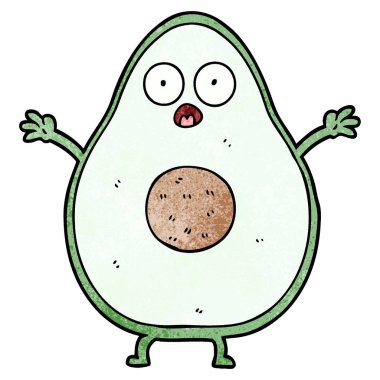 vektör çizim karikatür avokado