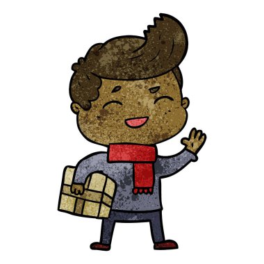 çizgi film adam gülen taşıma parsel