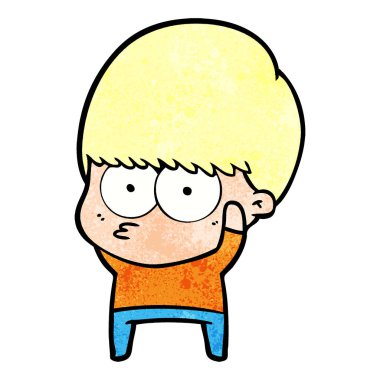 Çizgi film çocuğunun vektör çizimi